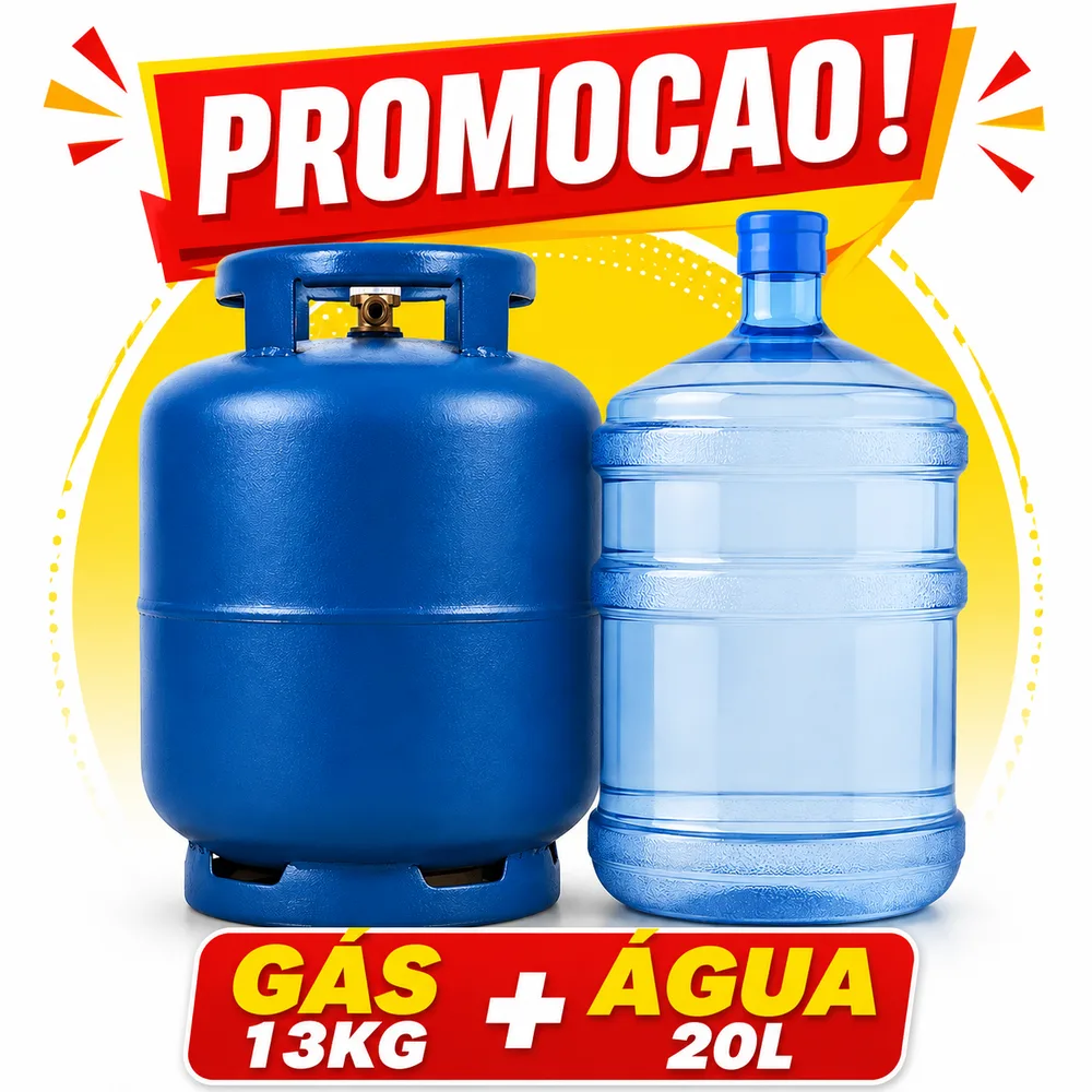 Combo Casa Abastecida: Recarga P13 + Galão 20L